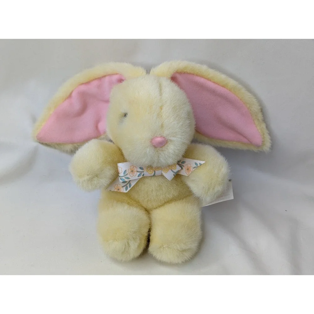 TL Toys Yellow Rabbit Plush Lop‎ Ears 7 Inch Stuffed Animal Toy